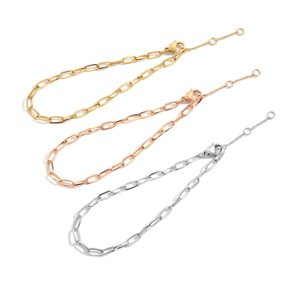 Emanco Not Dark 316 Stainless Steel Bracelet for Women Minimalist Chain Bracelet Women Stainless Steel Jewelry