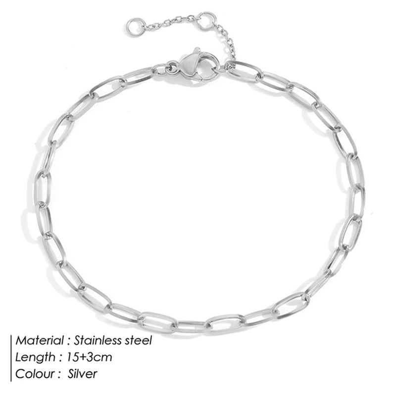 Emanco Not Dark 316 Stainless Steel Bracelet for Women Minimalist Chain Bracelet Women Stainless Steel Jewelry