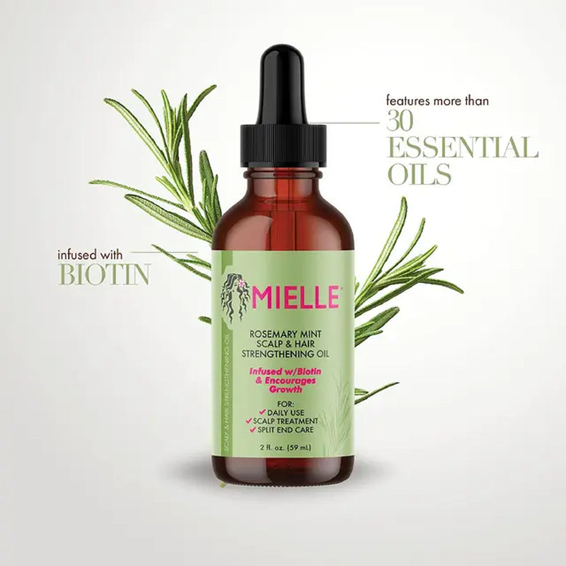 Hair Growth Essential Oil Rosemary Mint Hair Strengthening Oil Nourishing Treatment for Dry Mielle Organics and Split Ends Hair