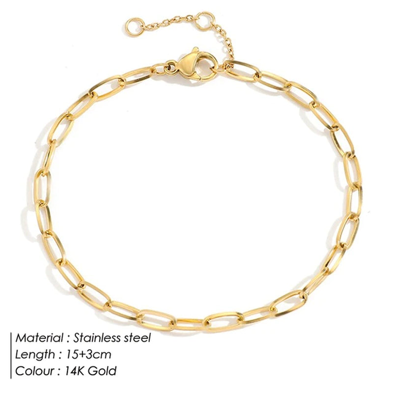 Emanco Not Dark 316 Stainless Steel Bracelet for Women Minimalist Chain Bracelet Women Stainless Steel Jewelry