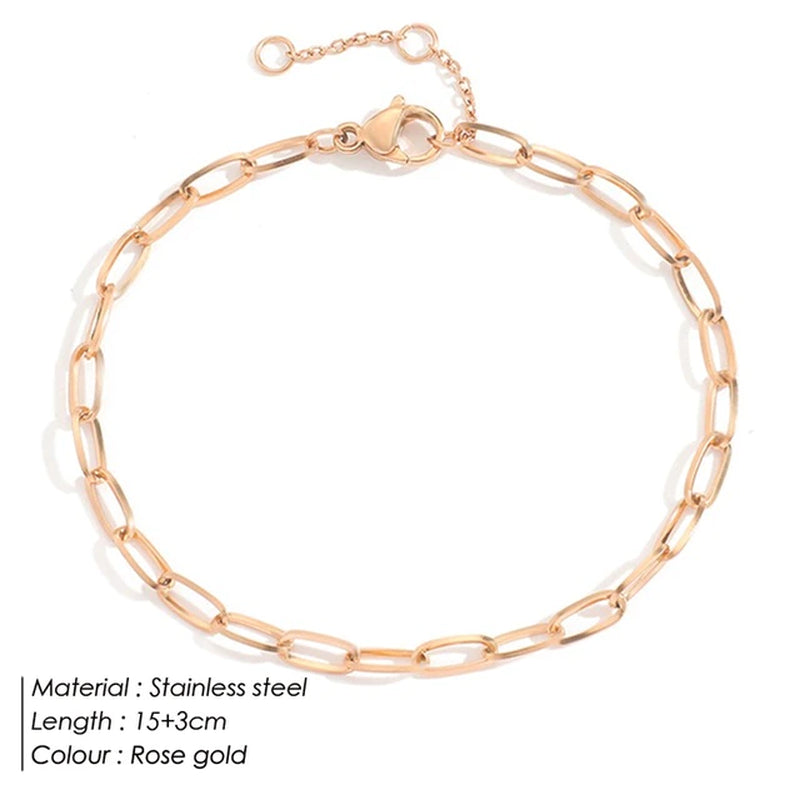 Emanco Not Dark 316 Stainless Steel Bracelet for Women Minimalist Chain Bracelet Women Stainless Steel Jewelry
